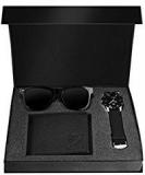 LORENZ Analogue Black Dial Men's Watch, Wallet And Wayfarer Sunglasses Cm 109Sn Wl Blk