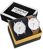 LORENZ Analogue Round White Dial Men's Watches Combo Of 2 MK 3155A