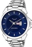 LOUIS DEVIN Men's Analog Watch With Silver Colored Strap