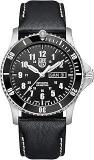 Luminox Leather Sea Day Date Analog Dial Color Black Men Watch Xs.0921, Black Band