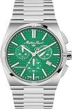 Mathey Tissot Stainless Steel Green Dial Quartz Chronograph Watch for Men H117Chav