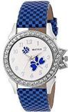 Matrix Analog Blue Dial Blue Leather Strap Women's & Girls Watch WN 14