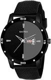 Matrix Analog Men's & Boy's Watch Black Dial, Black Colored Strap