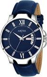 Matrix Antique Day & Date Leather Strap Analog Watch For Men & Boys