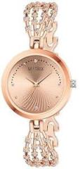 Matrix Daisy Collection | Stone Studded Dial with Designer Stone Studded Bracelet Chain Analog Watch for Women & Girls