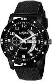 Matrix Day & Date Stainless Steel Analog Men's Watch Black Dial Black Colored Strap