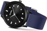 Matrix Dope Stone Studded Black Dial With Softest Silicone Strap Analog Watch For Men's & Boys