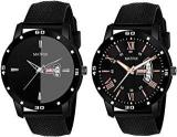 Matrix Pair Of The Year Day & Date Black Watches For Men & Boys Set Of 2