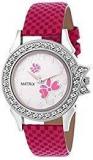 Matrix Pink Dial & Leather Strap Analog Watch For Women/Girls WN 26