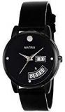 Matrix Quartz Movement Analogue Black Dial Day And Date Display Women's Wristwatch WN DD 1