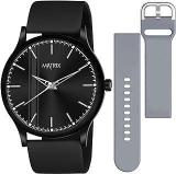 Matrix Swap Analog Black Dial Watch With Interchangeable Straps For Men & Boys