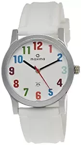 Maxima Avant Garde Analog White Dial Unisex's Watch 28322PMGI