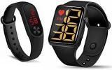 METEOROID LED Kids Watches Men Digital Ghadi Boys Wrist Watch Band Stylish Pack Of 2