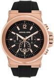 MICHAEL KORS Mens Dylan Black Dial Silicone Chronograph Watch MK8184 9133813, Not Assigned, Not Assigned