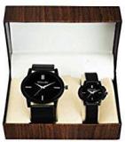 Mikado Analog Black Dial Women's & Men's Couple Watch Unite V1