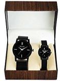 Mikado Analogue Black Dial Men's & Women's Couple Watch Unite V1