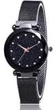 Mr. Brand MA 2 Luxury Mesh Magnet Buckle Starry Sky Quartz Watches For Girls Fashion Clock Mysterious Black Lady Analog Watch For Girls