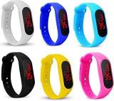 New Arrival Latest Collection Of Digital Watch For Boys And Girls Black\White\Pink\Sky Blue\Yellow\Blue Combo Of 6 Watch