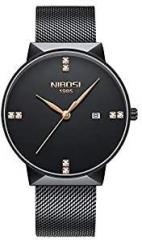 NIBOSI Men's Fashion Mesh Belt Quartz Analog Watch Waterproof for Men