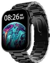 Noise ColorFit Ultra 3 Bluetooth Calling Smart Watch with Biggest 1.96 inch AMOLED Display, Premium Metallic Build, Functional Crown, Gesture Control with Metallic Strap Jet Black: Elite Edition