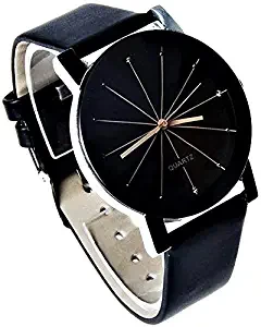 Analogue Prizam Glass Black Dial Girl's Watch