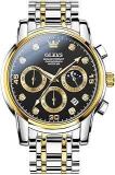 OLEVS Chronograph Analogue Men S Luxury Watch Black Dial