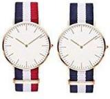 Om Designer Analog White Dial Unisex Watch Pack Of 2 DW Watch @ Lowest Price