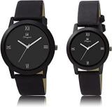 OM DESIGNER Analogue Black Dial Leather Belt Men & Women Couple Watch Popular Couple BL Unisex 75