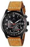 Om Designer Black Dial Analogue Brown Belt Watch For Mens & Boys CvC 11