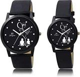 OM DESIGNER Couple Watch, Analogue Black Dial Men & Women OM Unisex BL 46 146