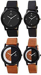 Om Designer Pack of 2 Couple Watch for Men & Women Combo of 2 mi 41785