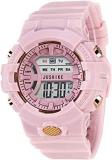 ON TIME OCTUS Digital Girl's Watch Grey Dial Pink Coloured Strap Pink