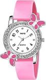 PAPIO Analogue Girl's Watch White Dial Pink Color PU Belt