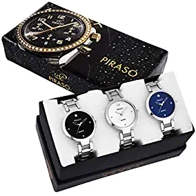 Piraso Analog Black Dial Women's Watch PW3 2266