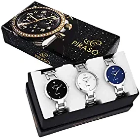 PIRASO Watch Combo for Girls & Womens Pack of 3 Rich Look Fashionable Watches PW3 2266