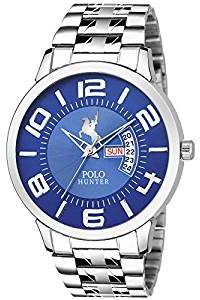 Polo Hunter Blue Day and Date Men's Watch 1225