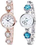 Premium Luxury Analogue Girl's Watch Multicolour Dial Womens Standard Colored Strap Pack Of 2