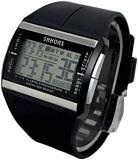 PRIMESHOP Shhors Collection Quartz Movement Digital Black Dial Sports Alarm Unisex Watch