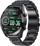 PTron Newly Launched Force X11P Smartwatch, Bluetooth Calling, 1.3 Inch Full Touch Display, Full Solid Metal Body, High Resolution 240X240Px, Hr, Watch Faces, 5 Days Battery Life&Ip68 Waterproof Black