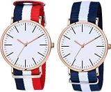 Rage Enterprise Analog Unisex Child Watch Gold Dial, Multicolored Strap Pack Of 2