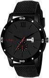 Relish Analogue Men's & Boys' Watch Black Dial Black Colored Strap