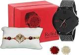 Relish Best Bro Ever Analog Watch, Rakhi, Roli Chawal And Wishing Card Gift For Brother | Rakhi For Brother With Gift Combo Set Black