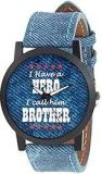 Relish Mens Boys Denim Slim Analog Display Quartz Watch for Brothers | RE S8103BD | Gift for Brother