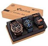 Rich Club Analogue Black Blue Dial Men's Watch REL OCT DENIM