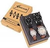 Rich Club Analogue Black, Silver Dial Unisex Family Combo Pack Watch Fam Combo