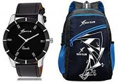 Rich Club Analogue Unisex Watch Black Dial & Black Colored Strap RC BAG 01+605STRP