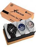 Rich Club Combo Of 3 Metallic And Leather Multi Colour Dial Analogue Watch For Men