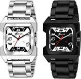 Rich Club RC 5064+5065 Combo Of 2 Black And White Analogue Watches For Men And Boys