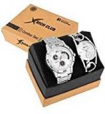 Rich Club Set Of 2 Addictive Silver Analogue Couple Watch For Men And Women 27 SLV+DB SLV