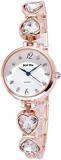 Rose Gold Heart Analog Wrist Watch For Girls